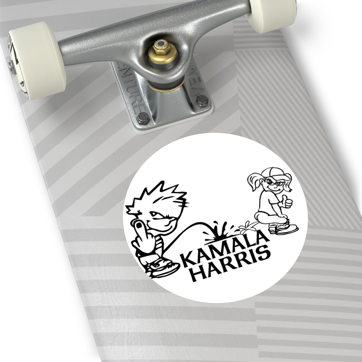 Kamala Harris Pissed On Round Vinyl Stickers