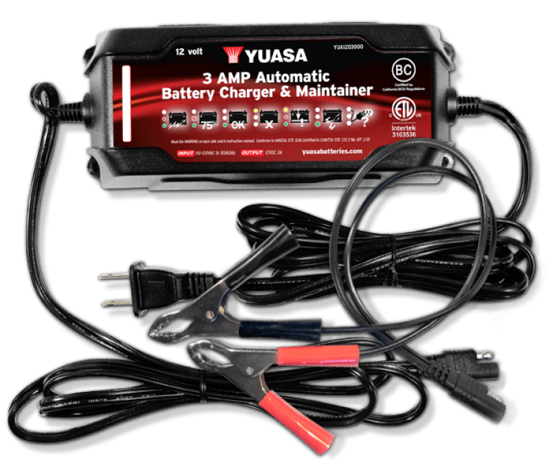 Yuasa 3 Amp Charger & Maintainer - 12V