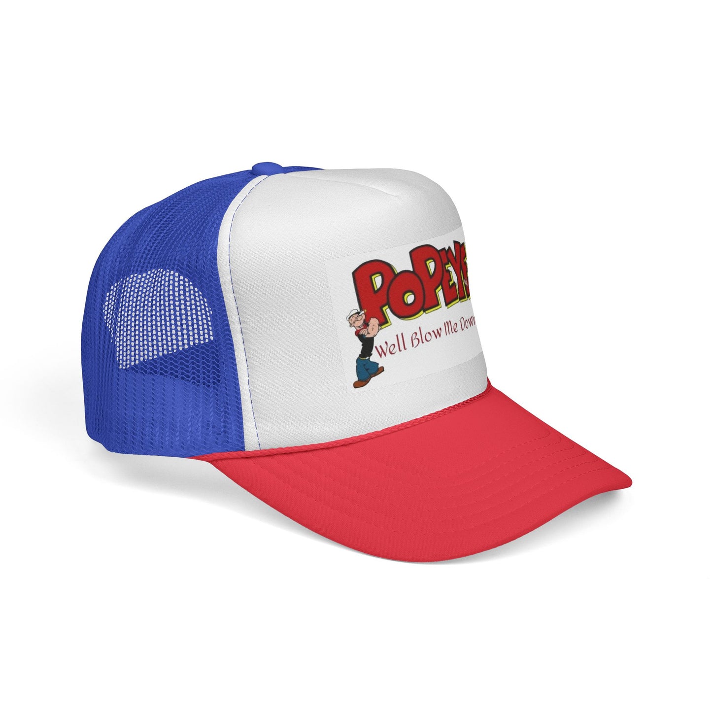 Popeye Trucker Cap, "Well Blow Me Down" Gift for Comic Lovers, Casual Outdoor Accessory