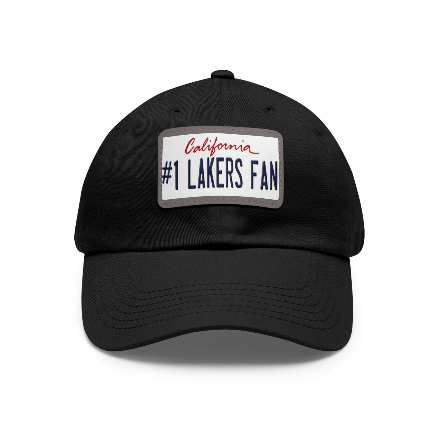 Number One Lakers Fan Hat with Leather Patch