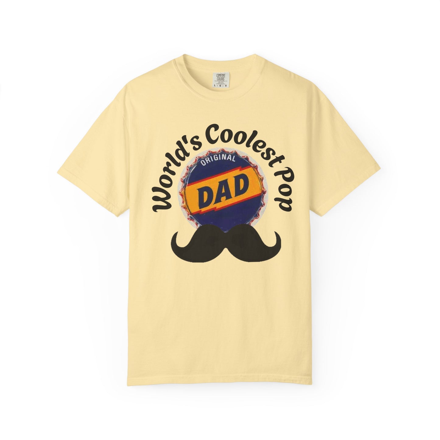 T-Shirt- Worlds Coolest Pop Dads Tee Shirt Yellow