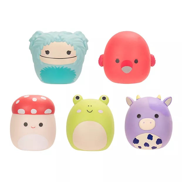 Set of colorful, cartoon-like figurines on a white background