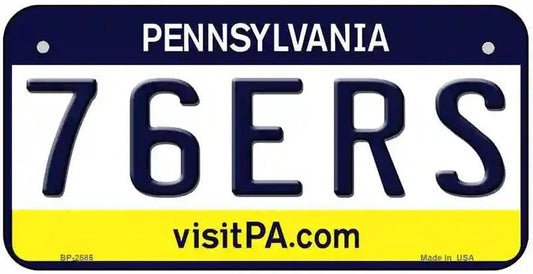 76ers Fan Souvenir Bicycle License Plate
