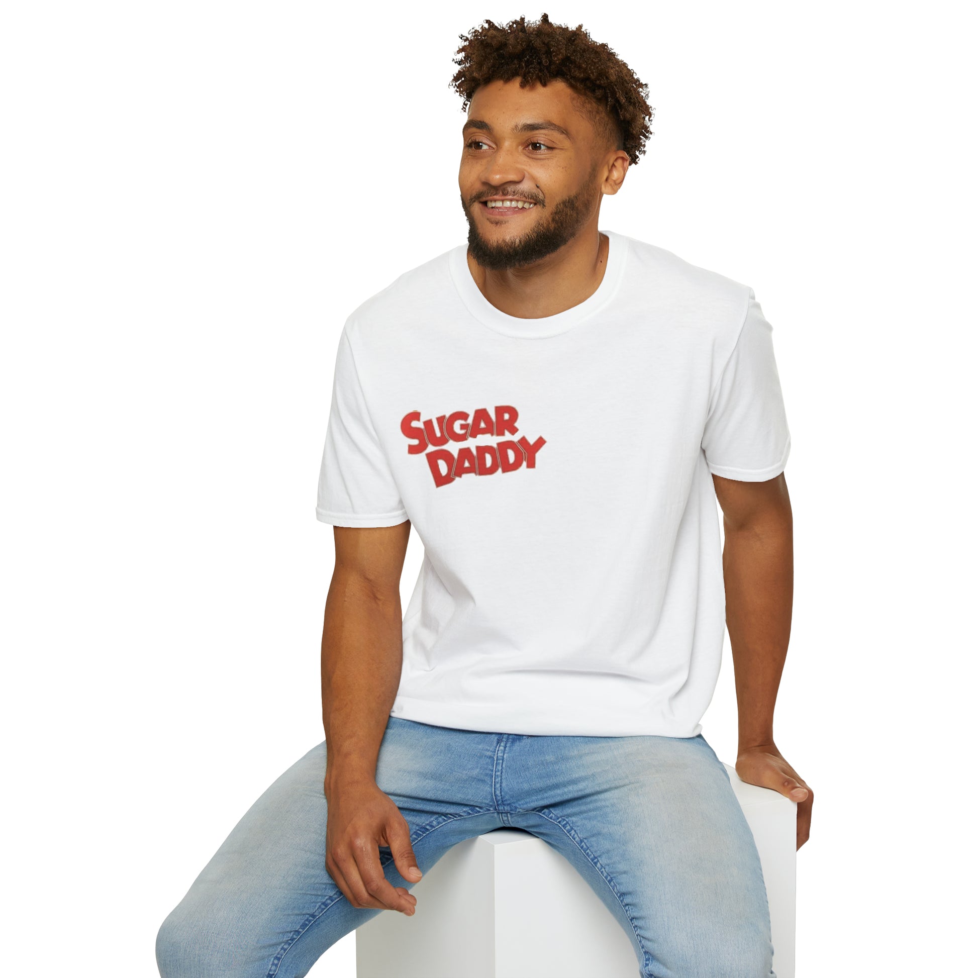 Sugar Daddy Unisex Softstyle T-Shirt Male Model