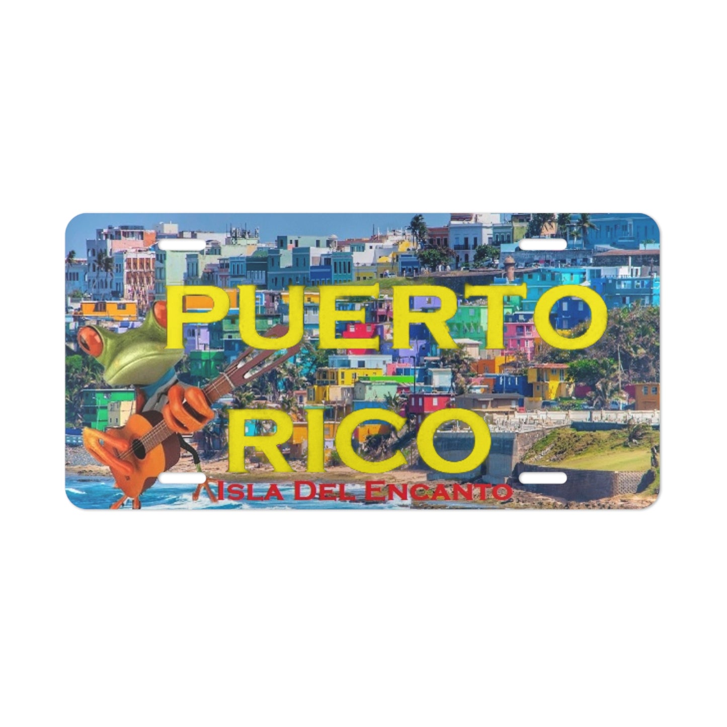 Puerto Rico Musical Frog Vanity License Plate