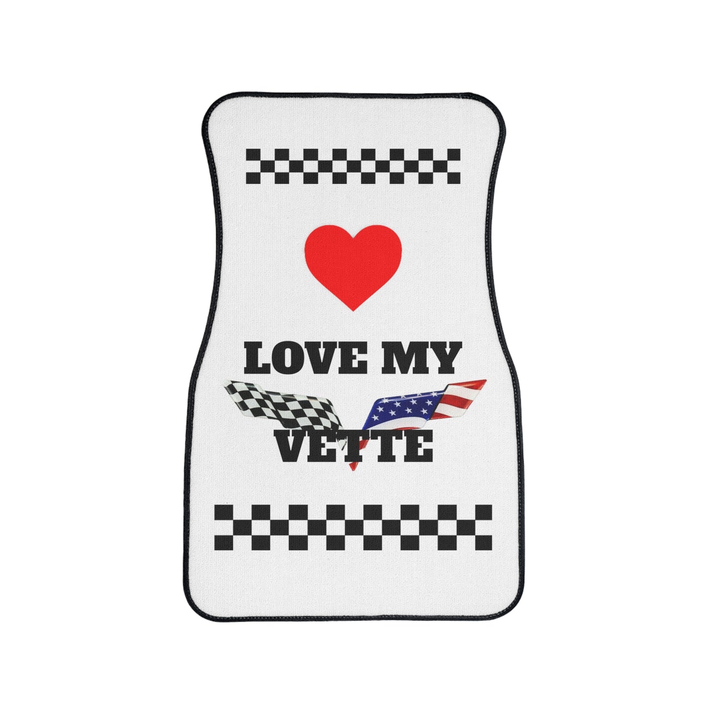 Love My Vette Corvette Car Floor Mats, 1pc