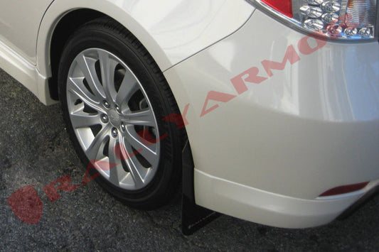 Rally Armor 08-10 Subaru WRX / 08-11 Impreza 2.5i (Hatch/Sedan) Basic Black Mud Flap w/Black Logo