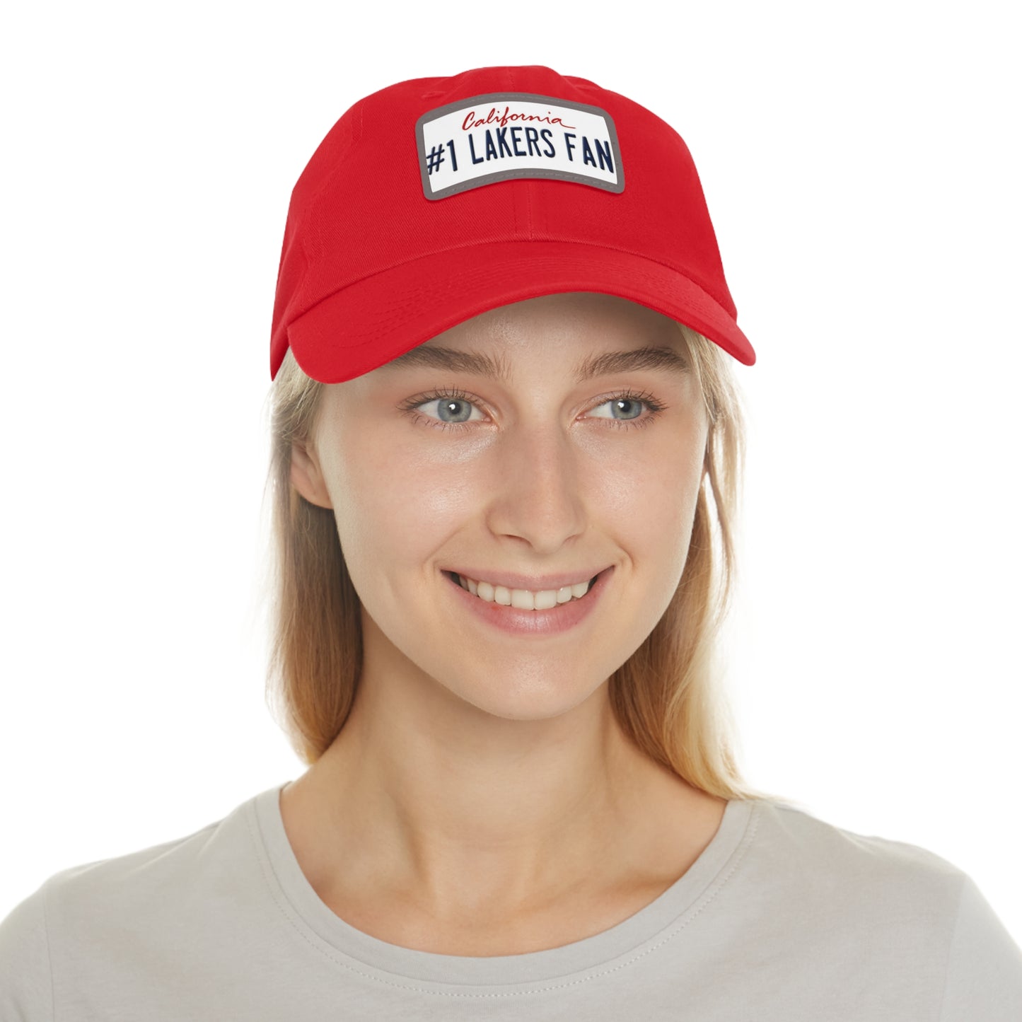 Number One Lakers Fan Hat with Leather Patch