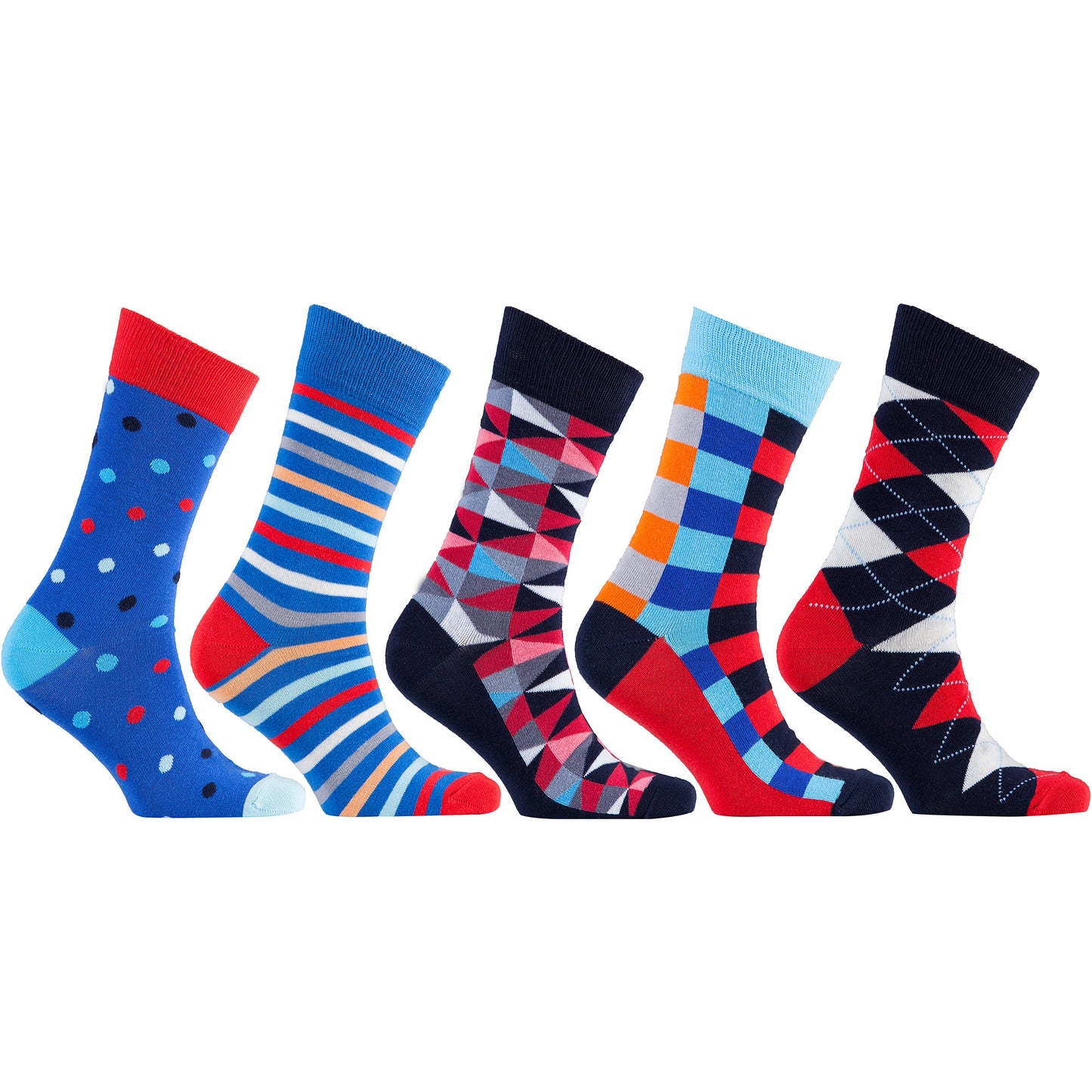 Men's Fashionable Mix Set Socks 5 Pack