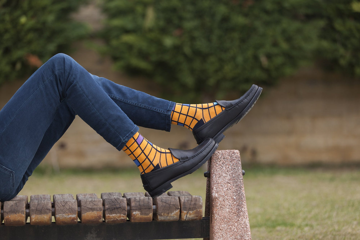 Men's Fashionable Blocks Socks 5 Pack