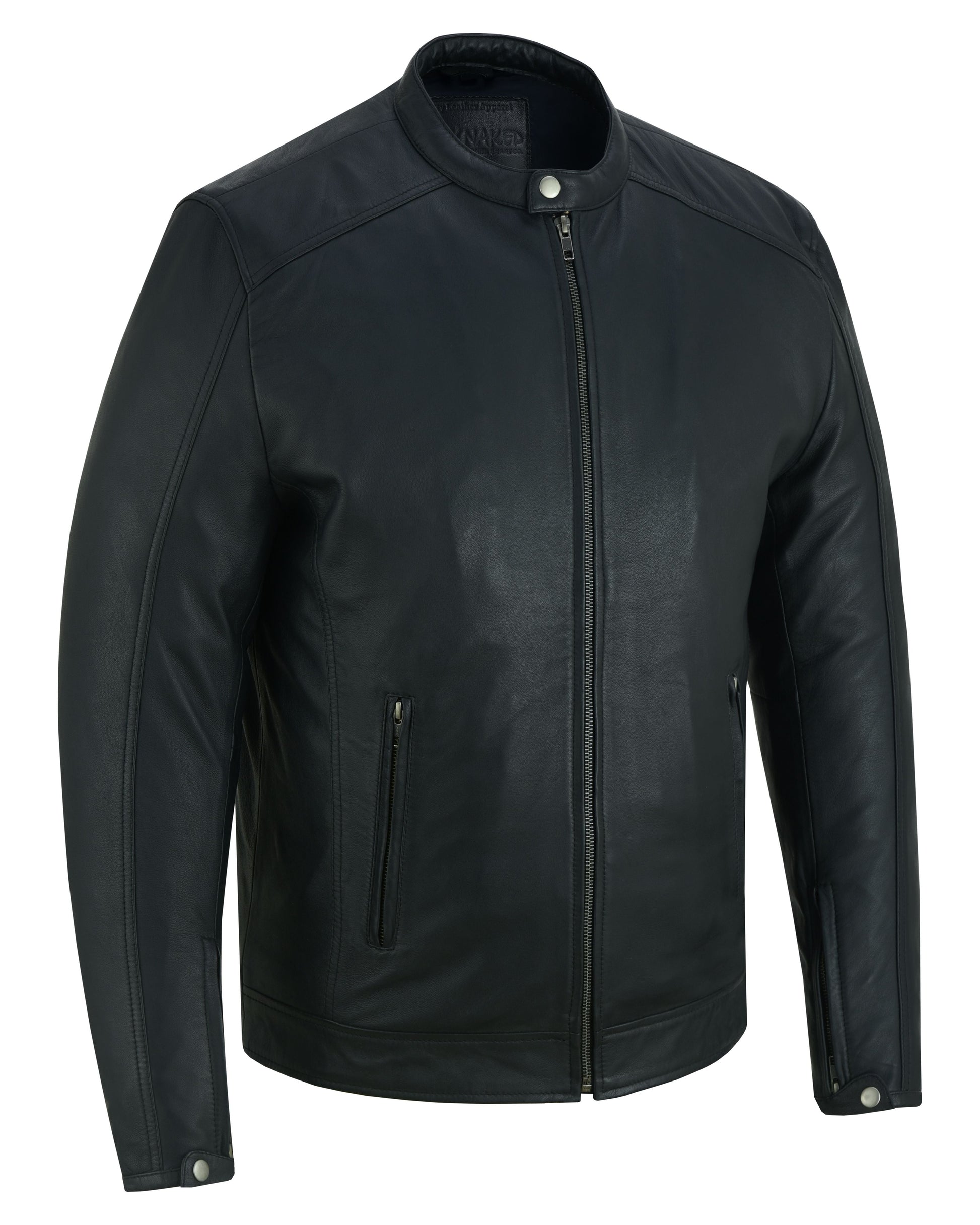 Side View Classic Joe Men’s Fashion Lambskin Leather Jacket