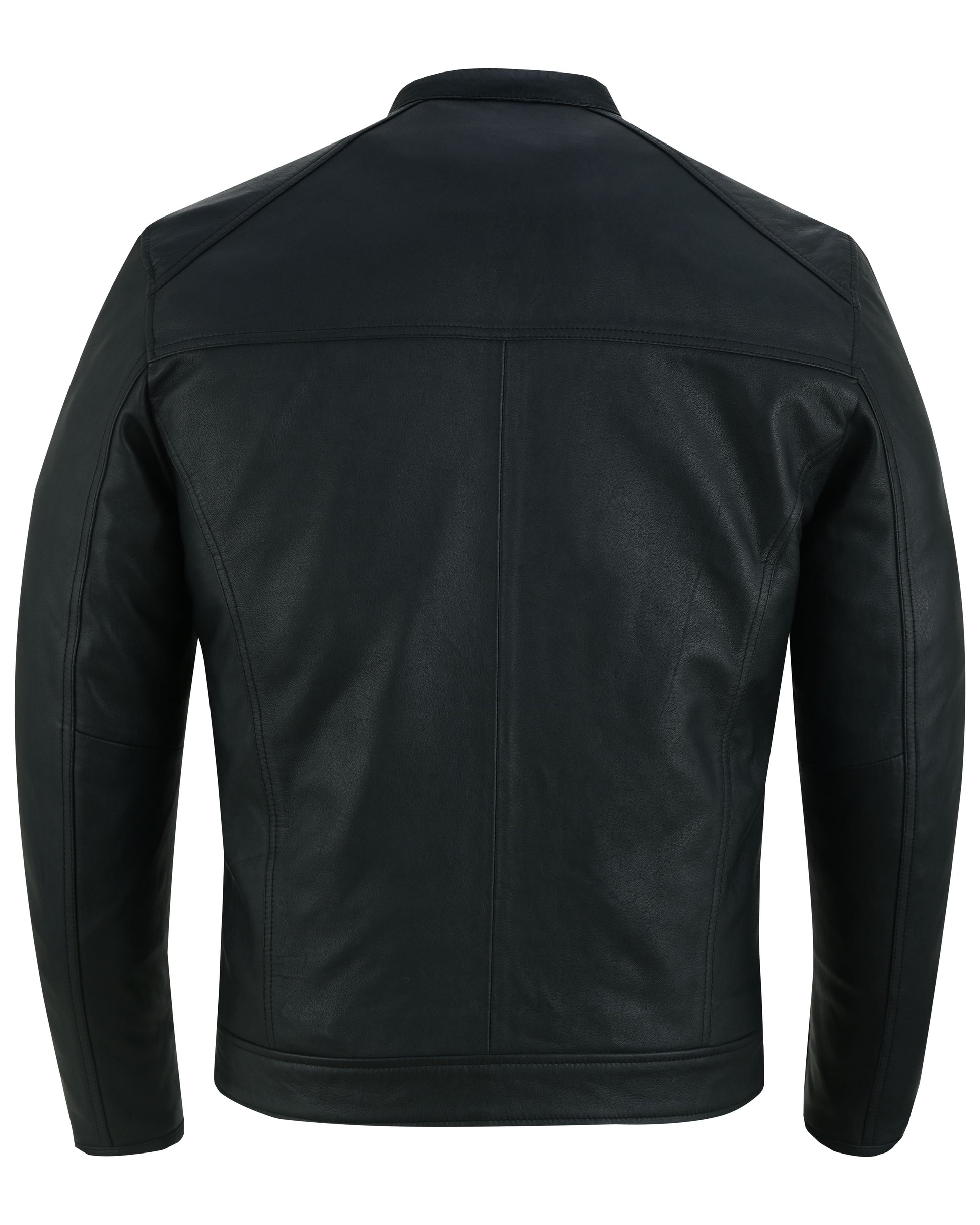 Rear View Classic Joe Men’s Fashion Lambskin Leather Jacket
