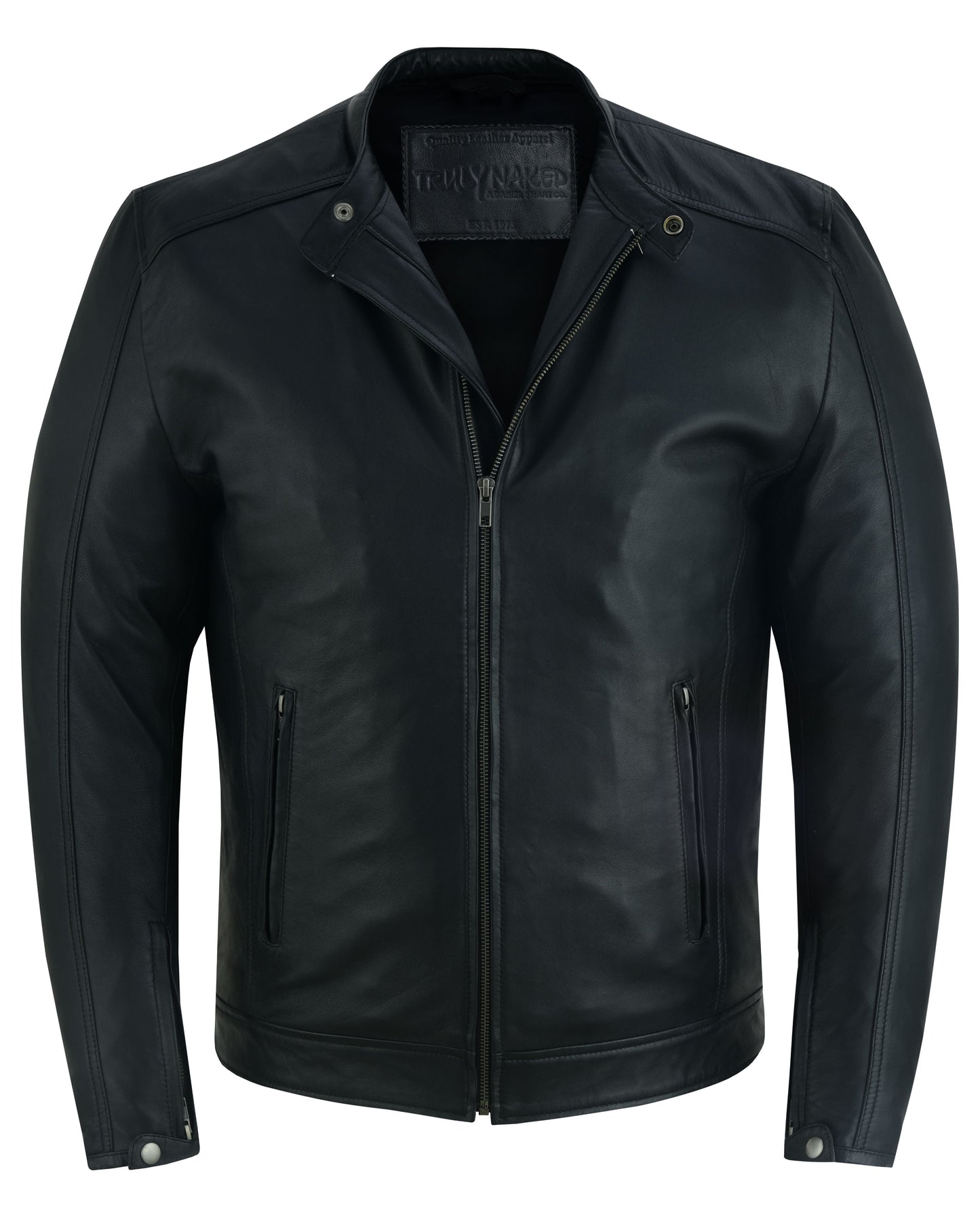 Front View Classic Joe Men’s Fashion Lambskin Leather Jacket