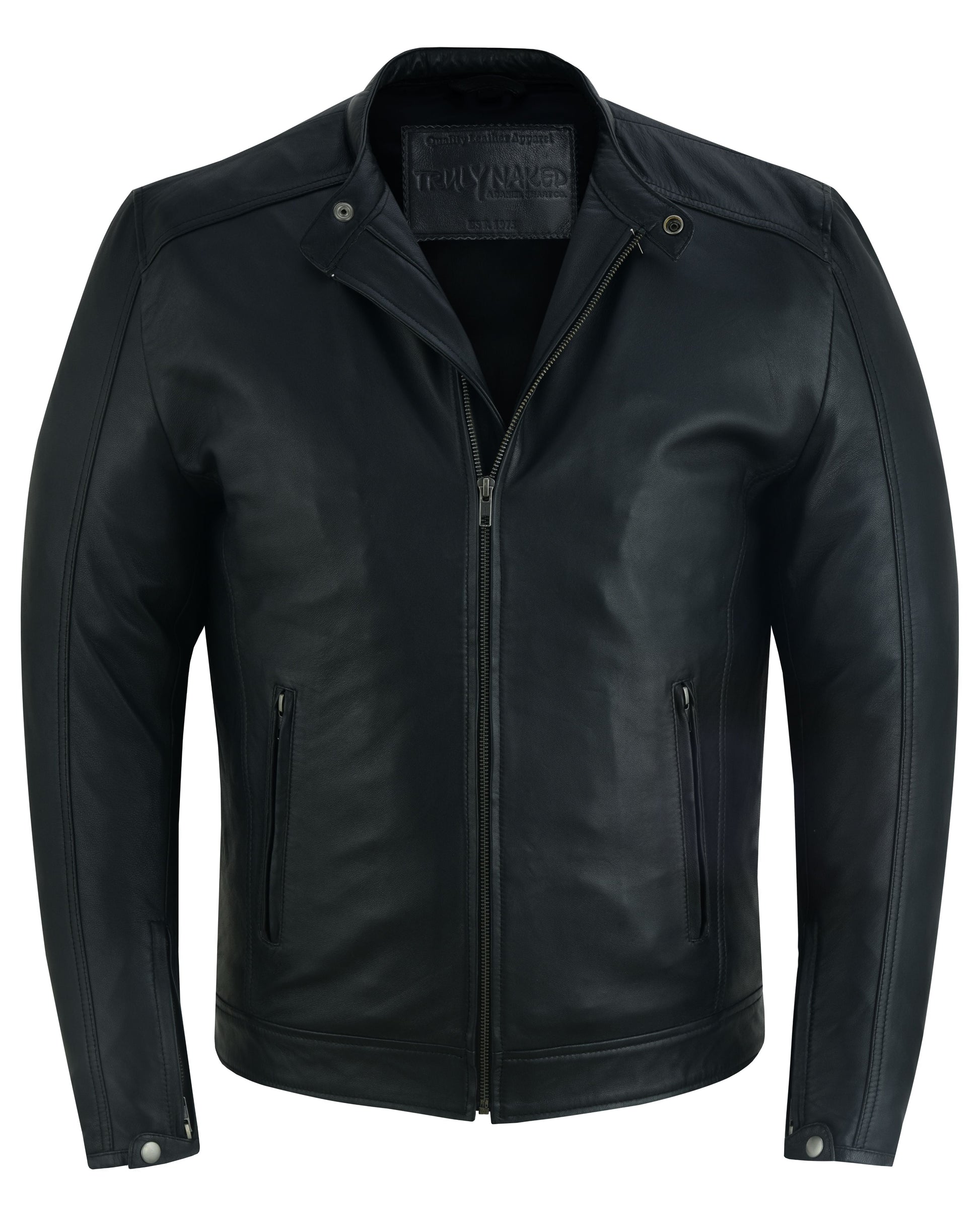Front View Classic Joe Men’s Fashion Lambskin Leather Jacket