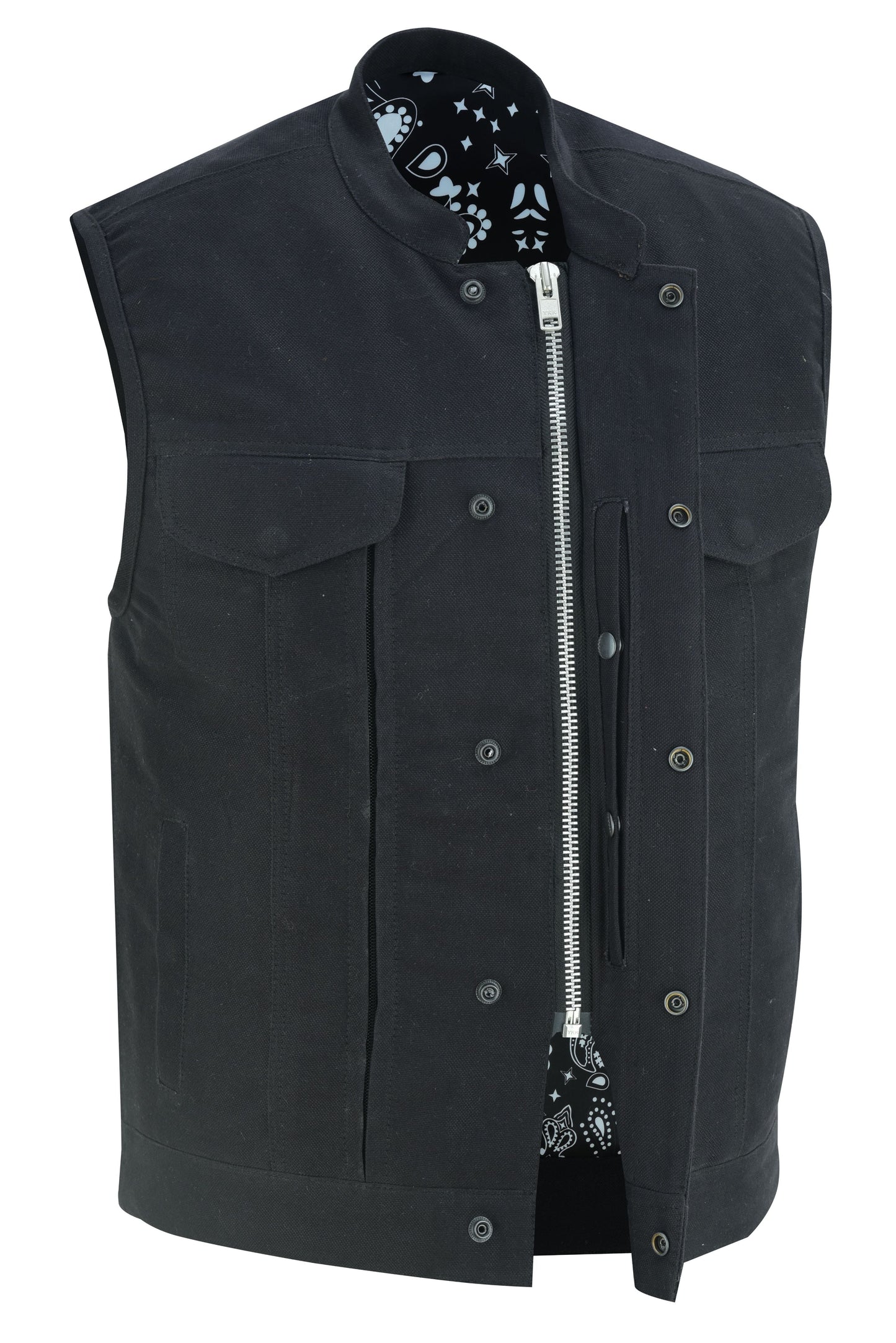 DS Men's Modern Utility Style Canvas Vest
