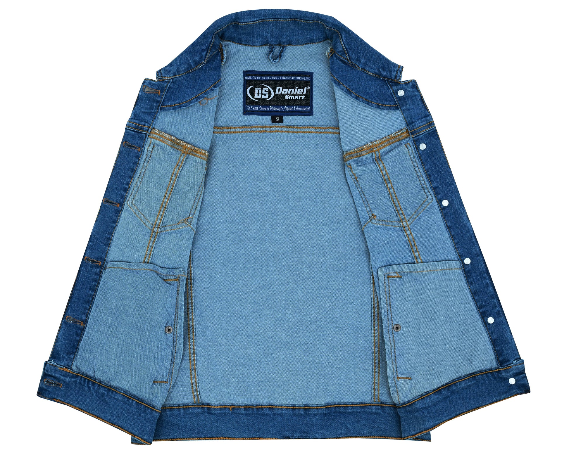 Liner DM  Women's Blue Denim Snap Front Vest