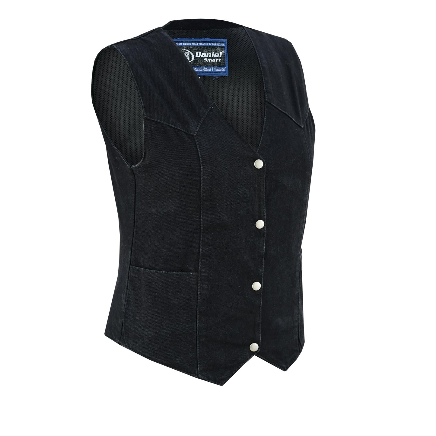 Alternate Angle DM Women's Denim Classic Plain Sides Vest