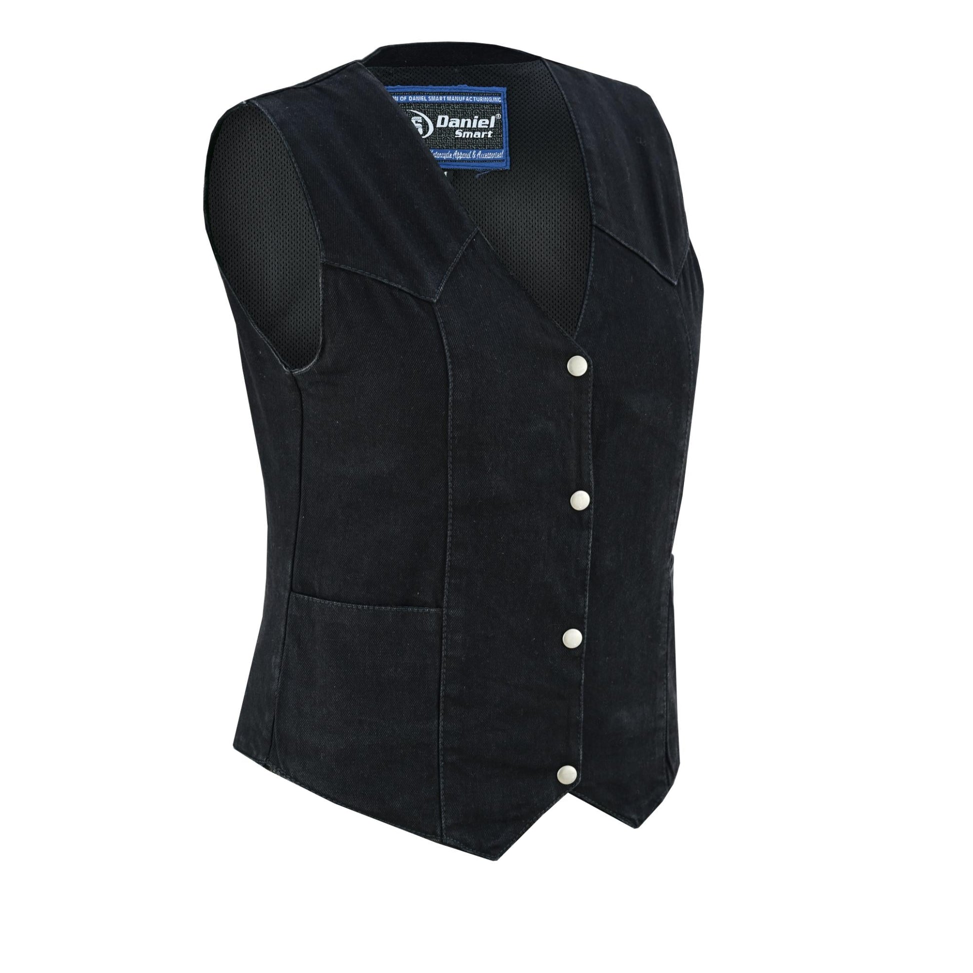 Alternate Angle DM Women's Denim Classic Plain Sides Vest
