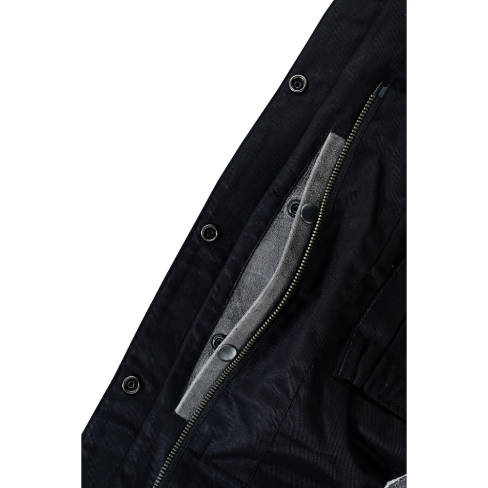 DS Men's Distressed Gray Cowhide Leather  Motorcycle Vest