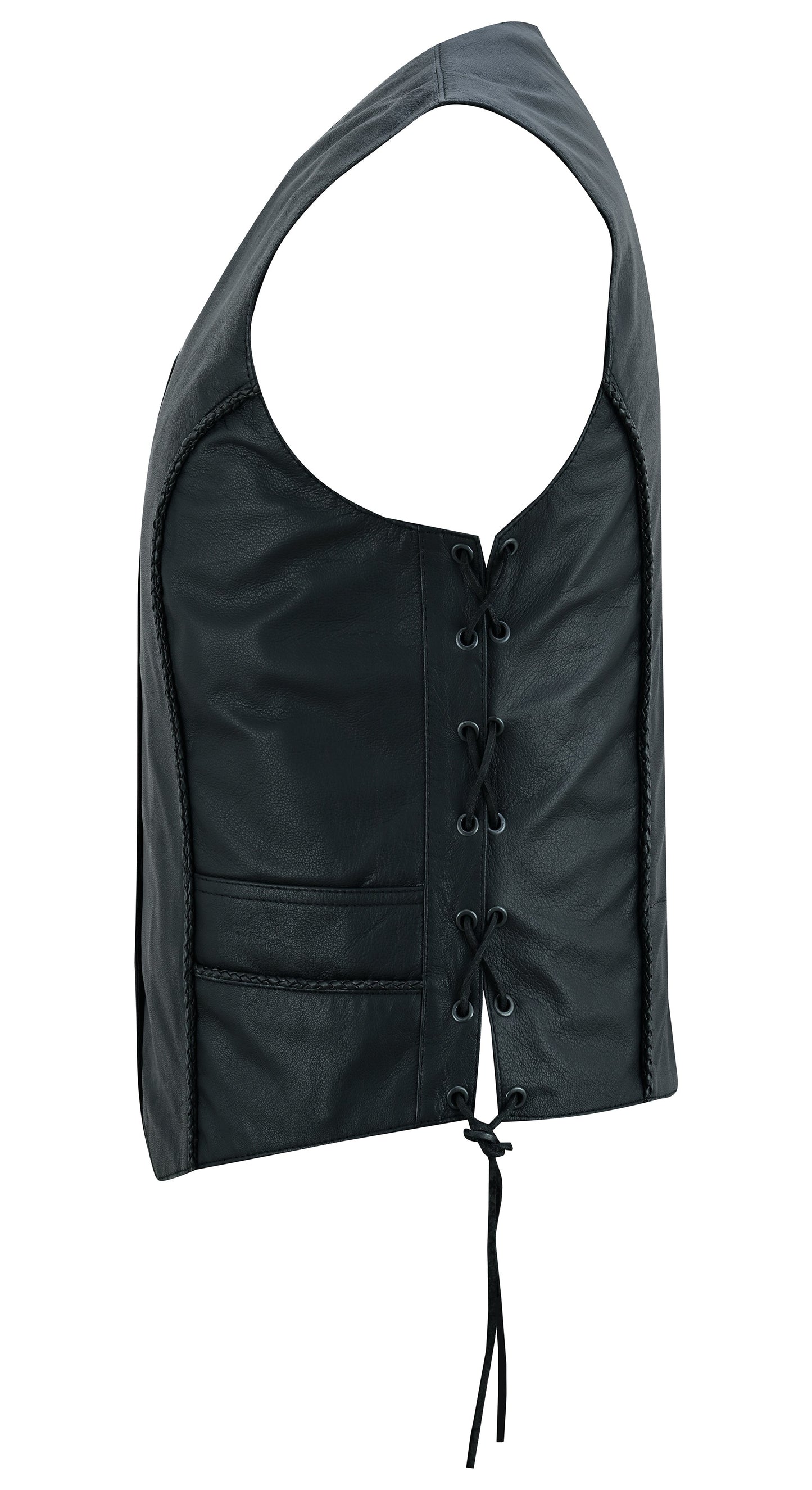 Side View Women's Ultra-Thin Braided Vest