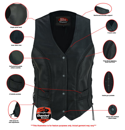 Infographic DS Women's Premium Braided Vest
