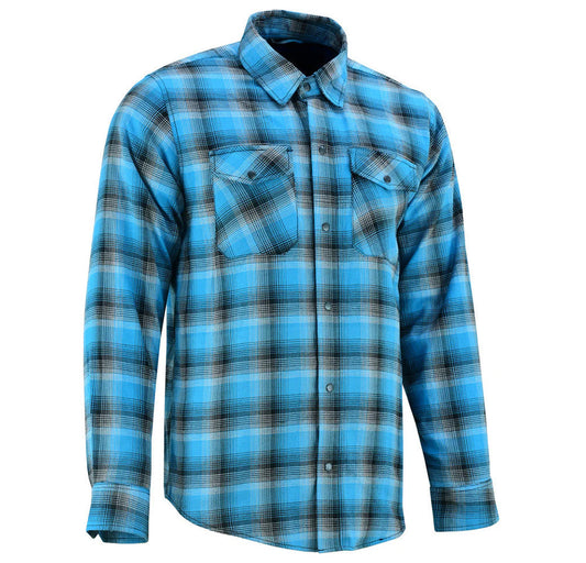 DS Flannel Shirt - Blue and Black Shaded