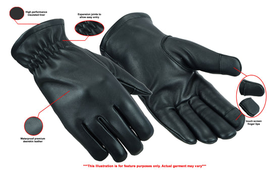 Infographic Deerskin Waterproof Thermal Lined Glove