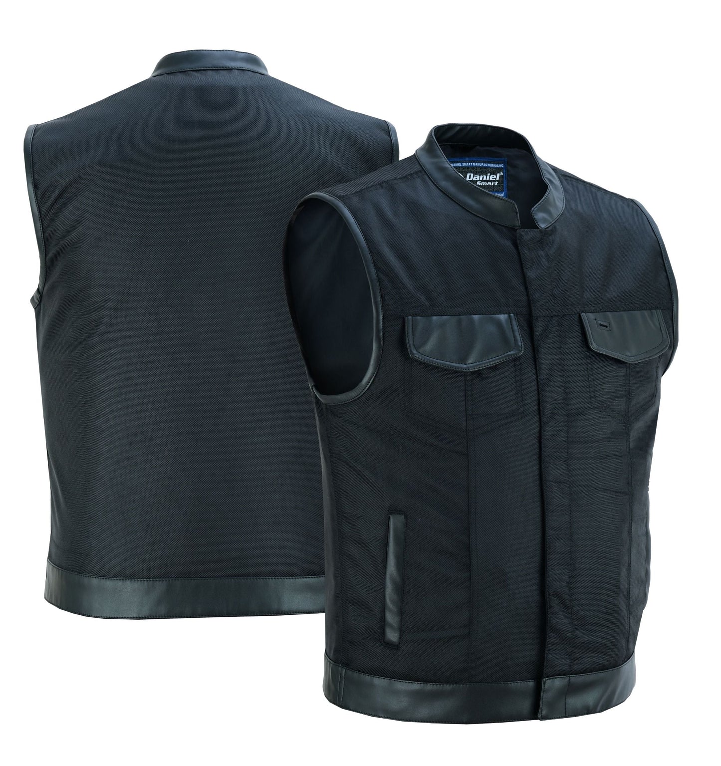 DS Concealed Snap Closure, Textile Material, Scoop Collar & Hidden