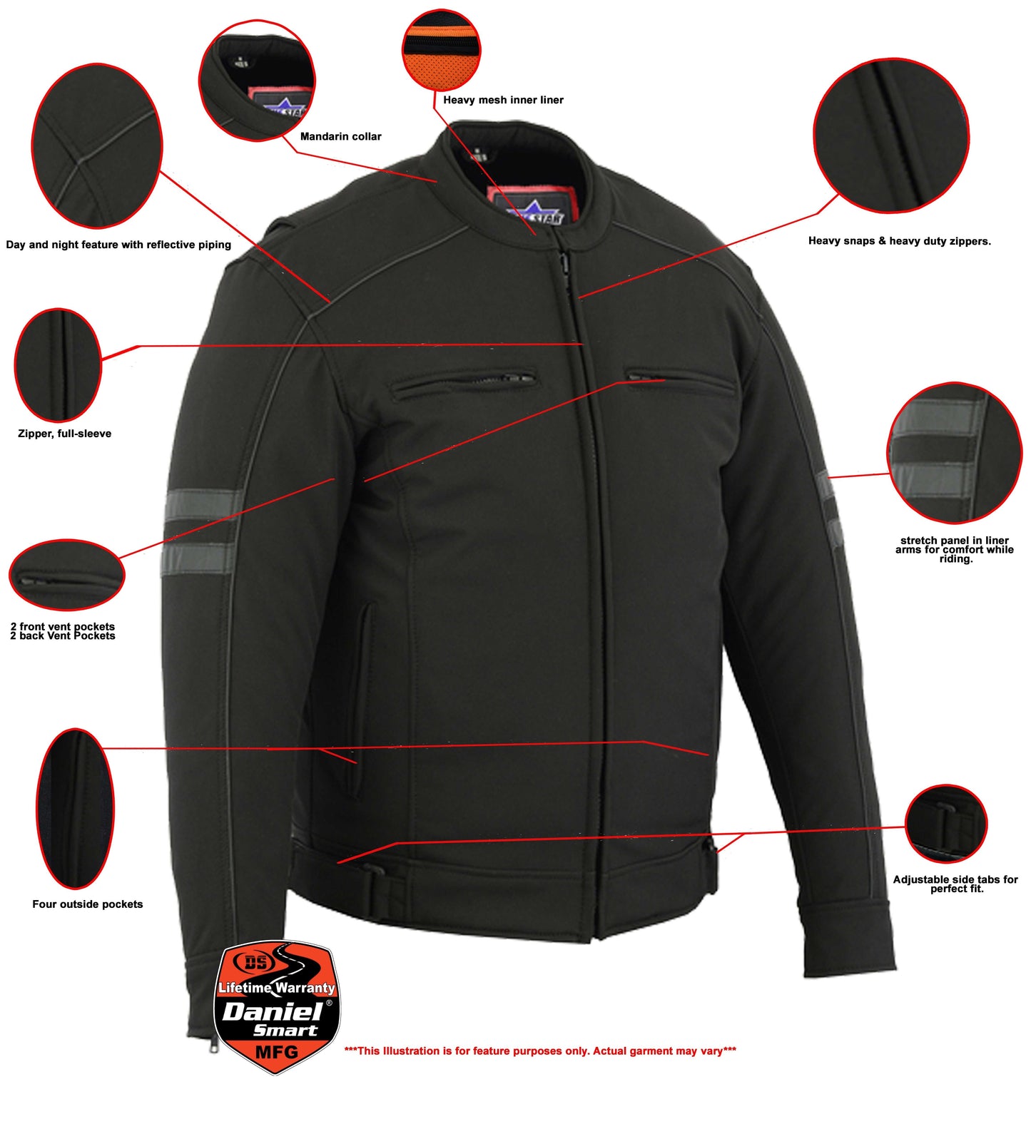 DS All Season Reflective Men's Textile Jacket