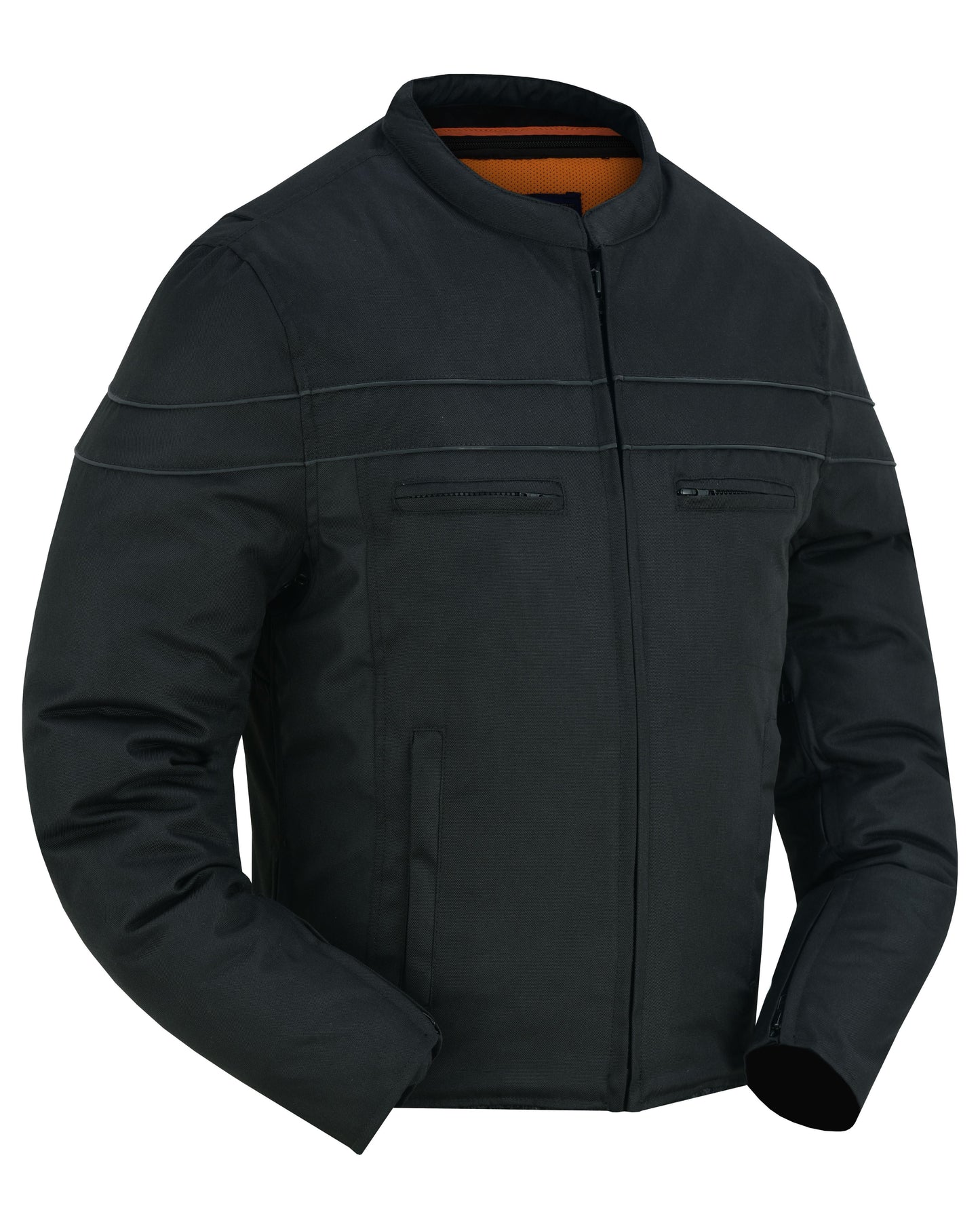 DS All-Season Men's Textile Motorcycle Jacket with Reflective Stripes