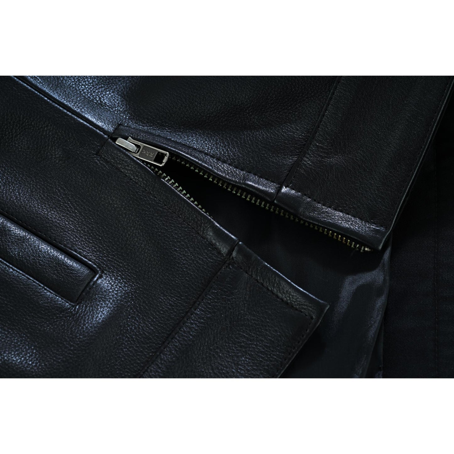 DS Men's Black Leather Motorcycle Vest with Upgraded Style