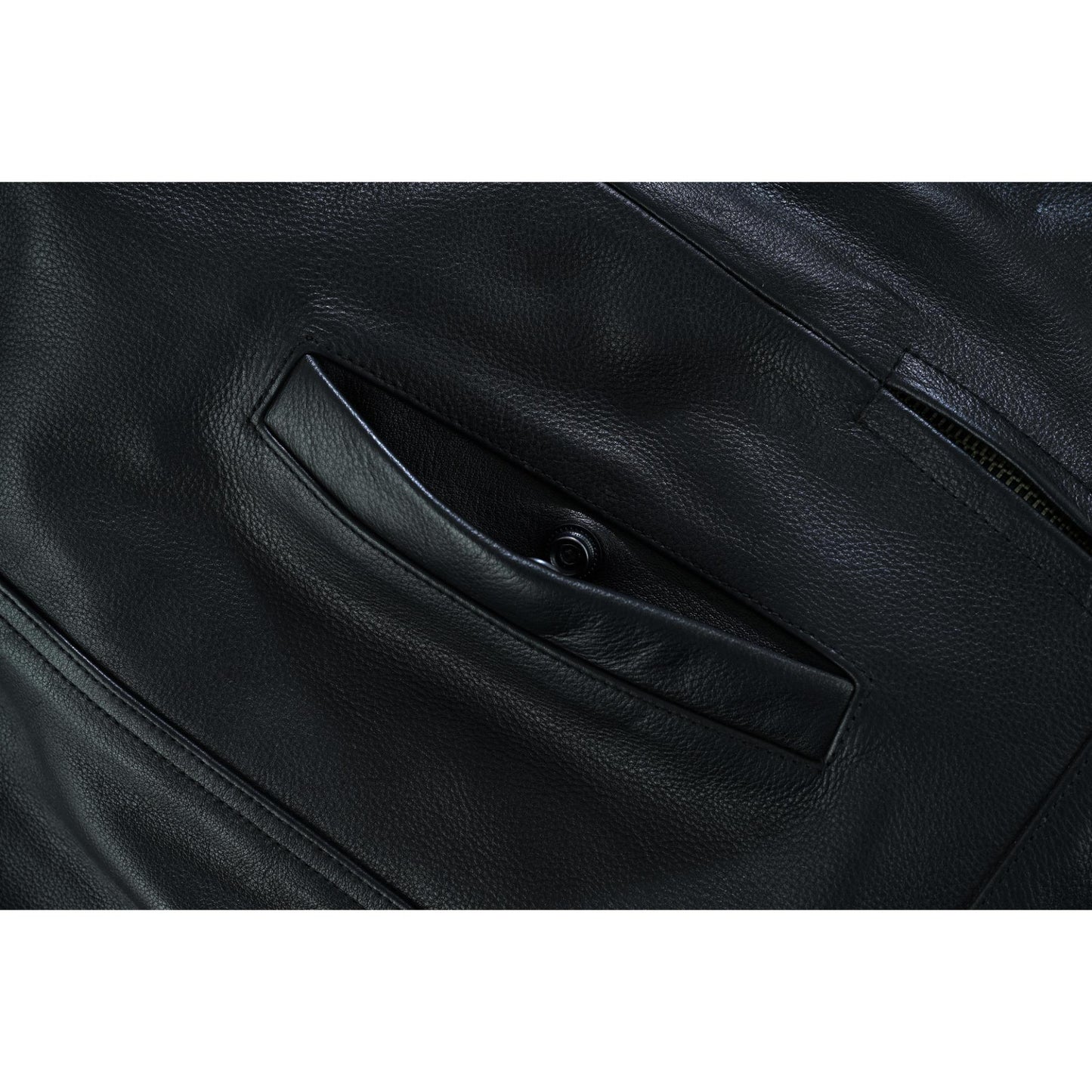 DS Men's Black Leather Motorcycle Vest with Upgraded Style