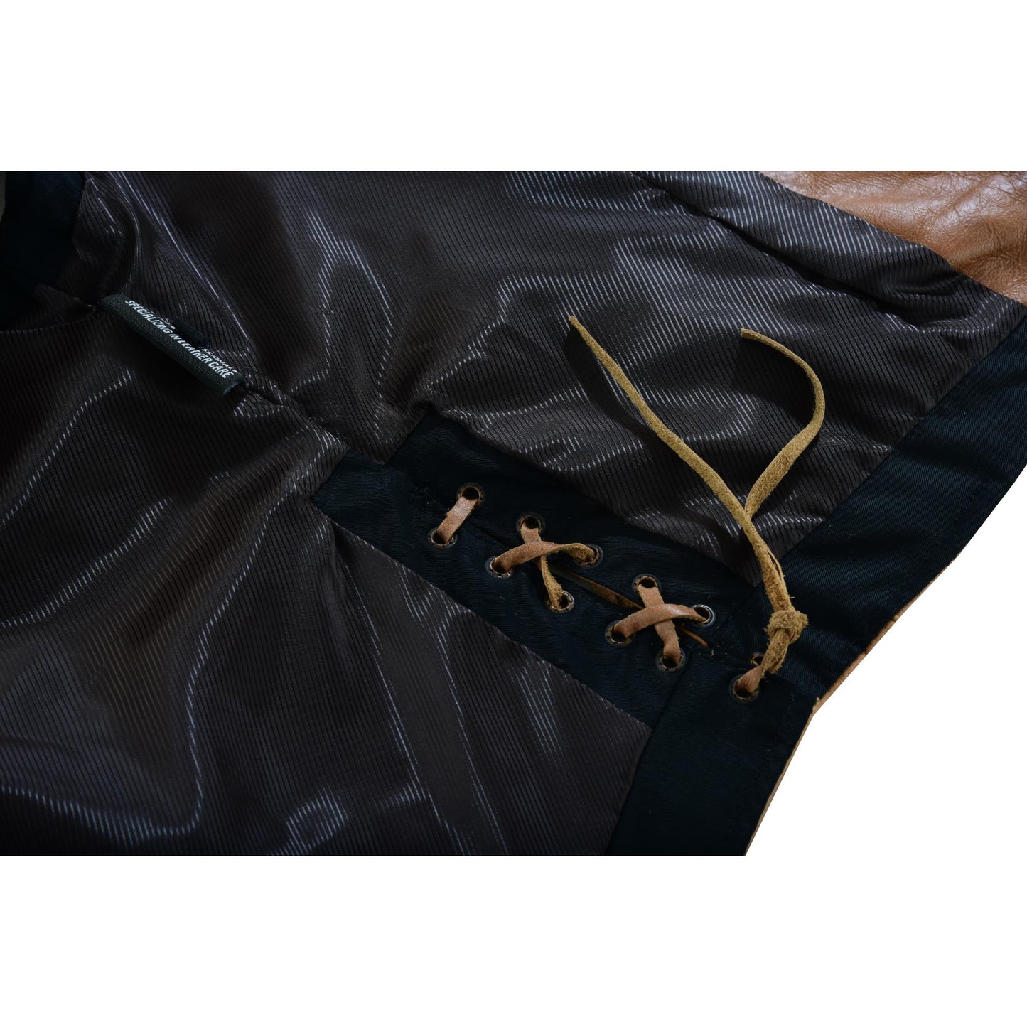 DS Women's Brown Zippered Vest with Lacing Details