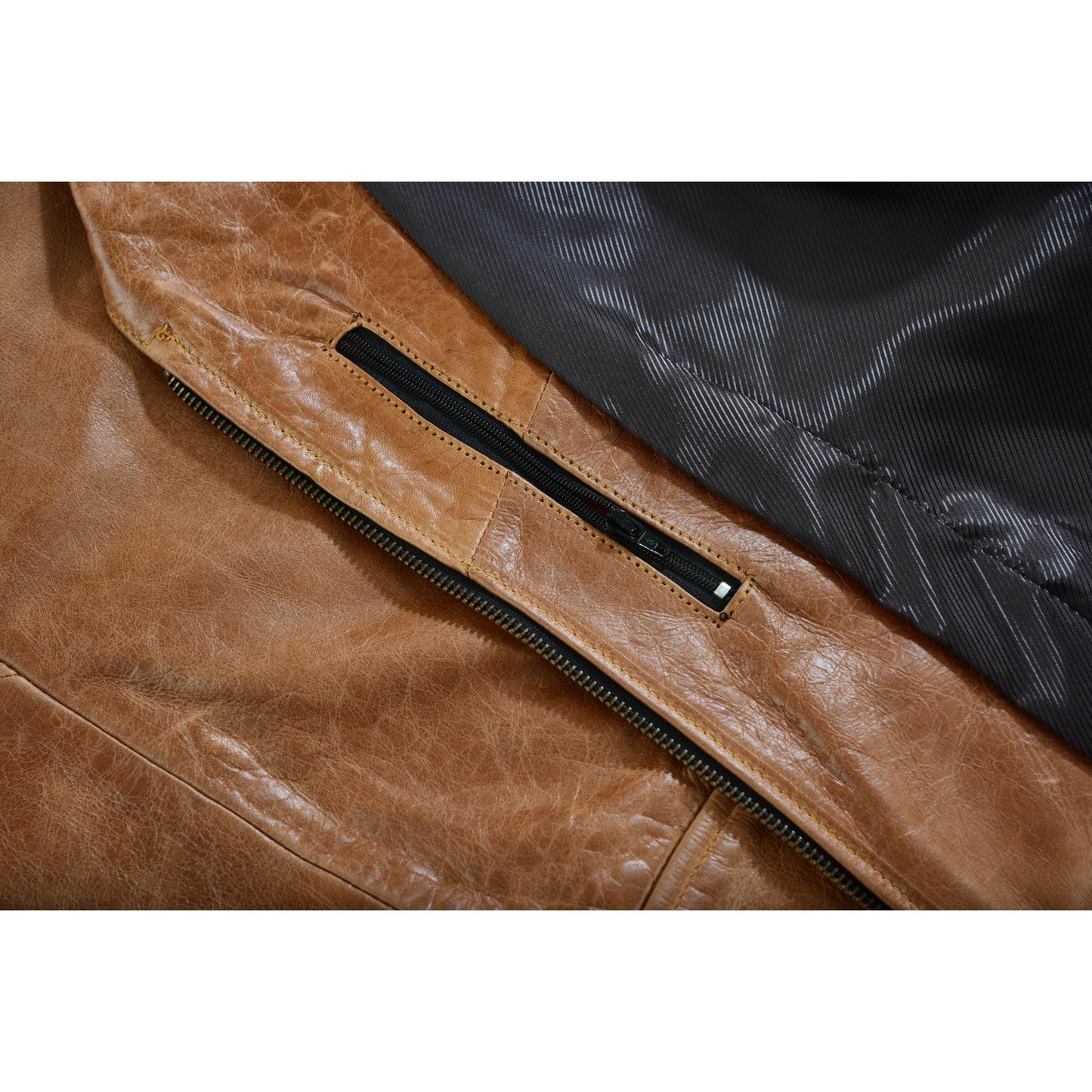 DS Women's Brown Zippered Vest with Lacing Details