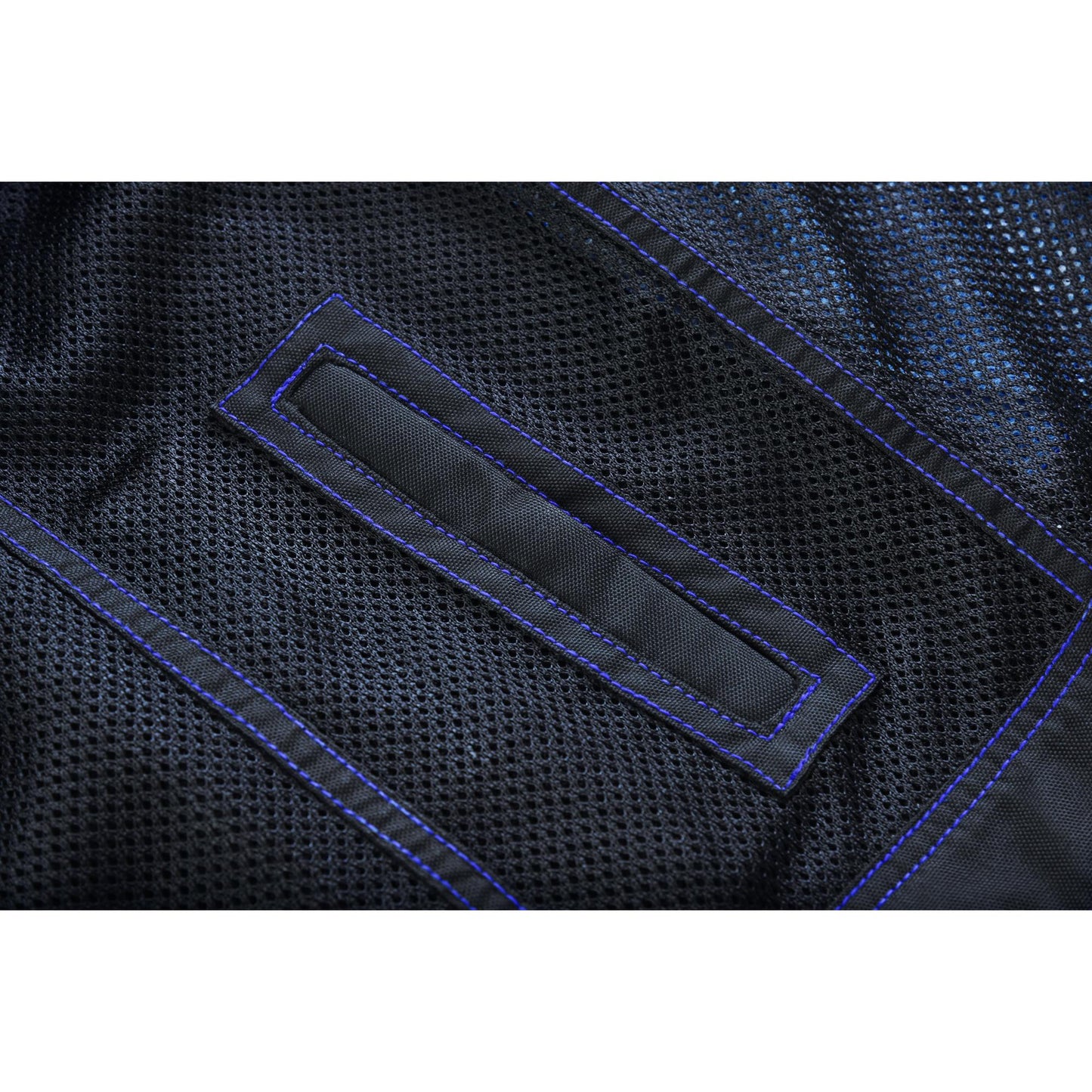 Inner Pocket Blue Soul Men's Black Mesh Textile Vest with Blue Paisley Liner