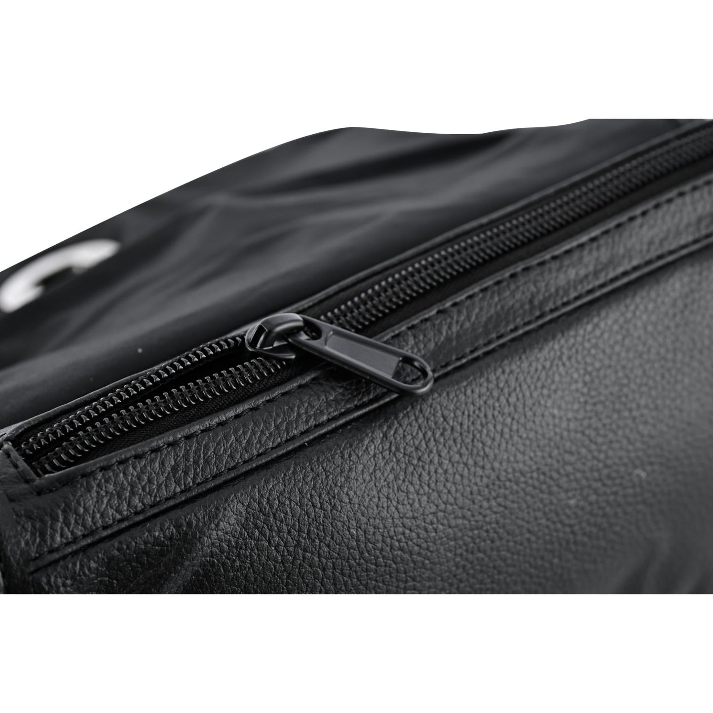 DS Women's Black Construction Leather Purse/Shoulder Bag