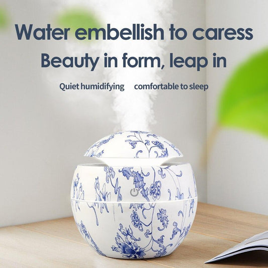 Mini Air Humidifier Ultrasonic USB Aroma Wood Grain LED Night Light Electric Essential Oil Diffuser Aromatherapy Home