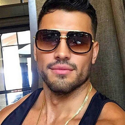 Luxury Square Gold Metal Frame Woman and Man Unisex Top Oversized Big Frame Elegant Sunglasses For Summer NEW 2020 Edition