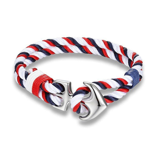 High Quality Anchor Bracelets Charm Nautical Survival Rope Chain Paracord Bracelet Male Wrap Metal Sport Hooks For Men