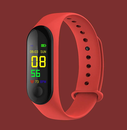 Proffesional Smart Sport Watch With Band Blood Pressure Monitor and Bracelet M3Plus Wristband for Men and Women In Modern Design