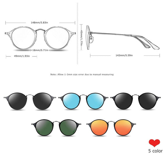 High Quality Aluminum Vintage Sunglasses for Men and Woman In Round Sunglasse Retro Glasses Style With UV400 Protection