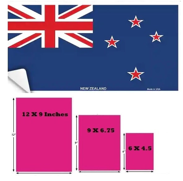 Sizes AVailable For New Zealand Flag Bumper Sticker