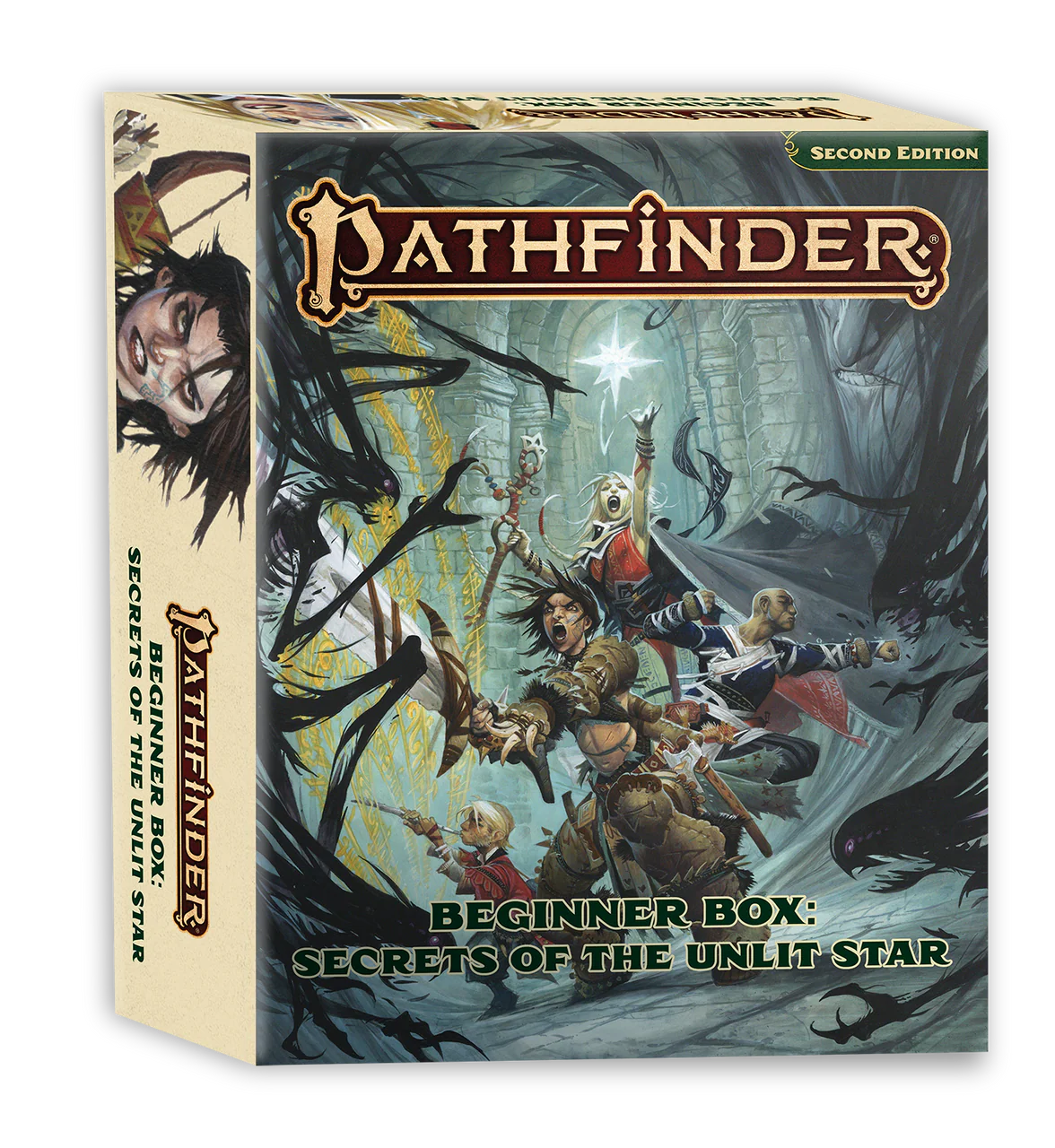 Pathfinder game box with characters in a fantasy setting