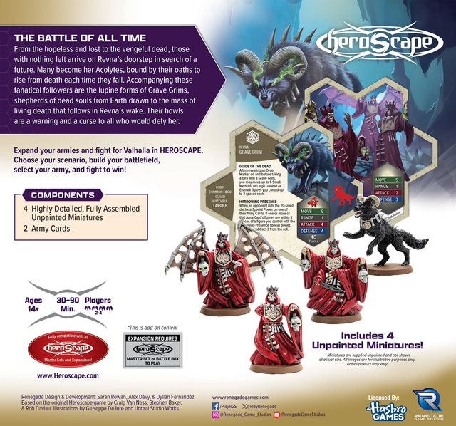 Heroscape: Revnan Acolytes & Grave Grim Common Army Expansion