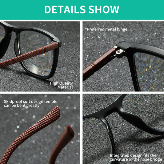 BARCUR Original Design Unisex Lightweight Reading Glasses – Classic and Comfortable Eye Protection for Men and Women Rectangle Frame