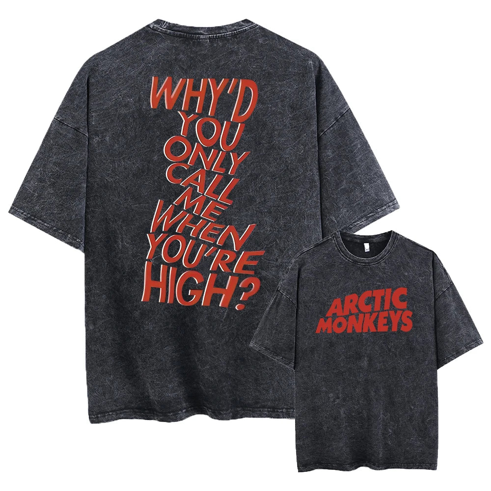 Retro Rock Arctic Monkeys Music Album Graphic T-Shrit