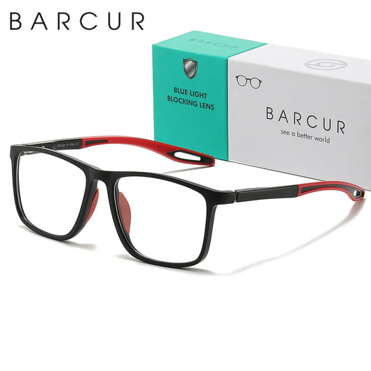 BARCUR Lightweight Sports Reading Glasses for Men & Women – Ultra-Light PC Frame Durable Presbyopia Eyewear with HD Transparent Acrylic Lenses – Comfortable Rectangle Readers for Casual Daily Wear and Outdoor Use