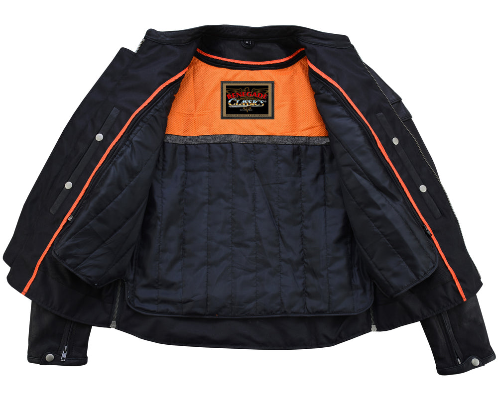 Speedster Black Men’s Leather Motorcycle Jacket