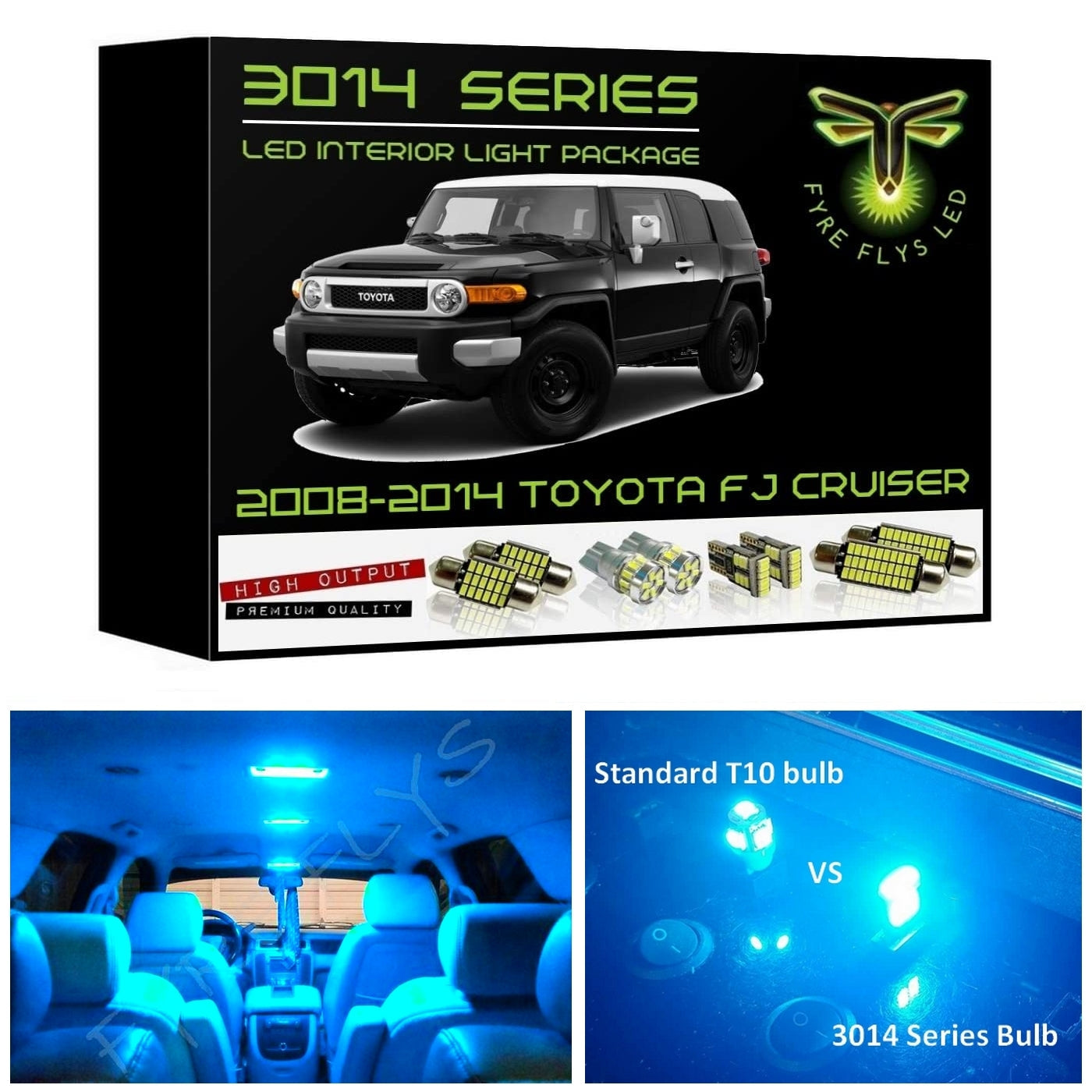 2007-2014 Toyota FJ Cruiser LED interior light kit 3014 Series