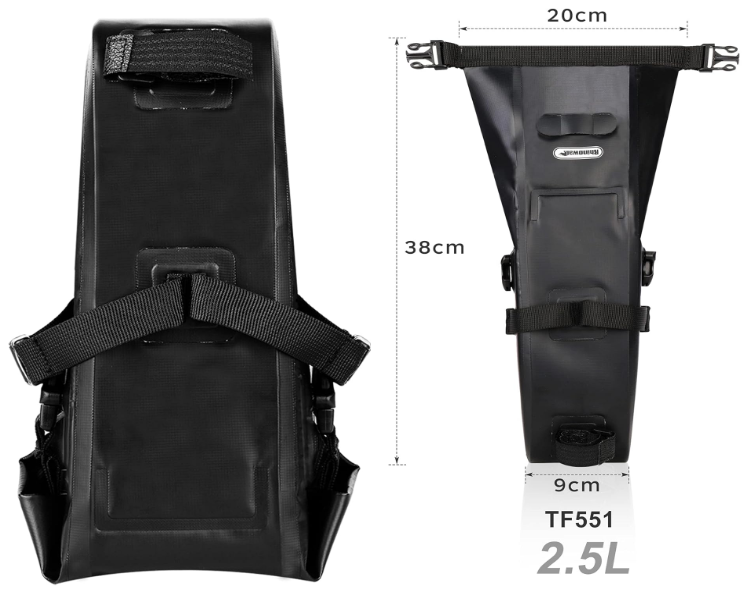 Rhinowalk 2.5/4l Storage Waterproof Bike Saddle Seat Bag